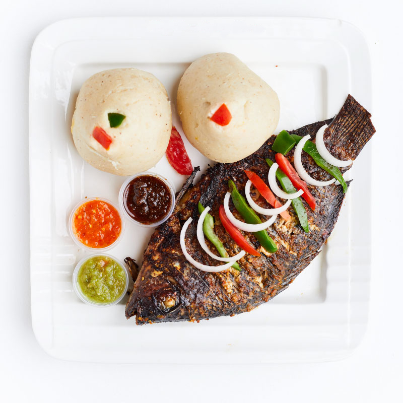 Banku with Tilapia - redyfood